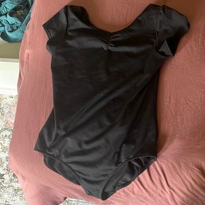 Danskin black leotard with sleeves